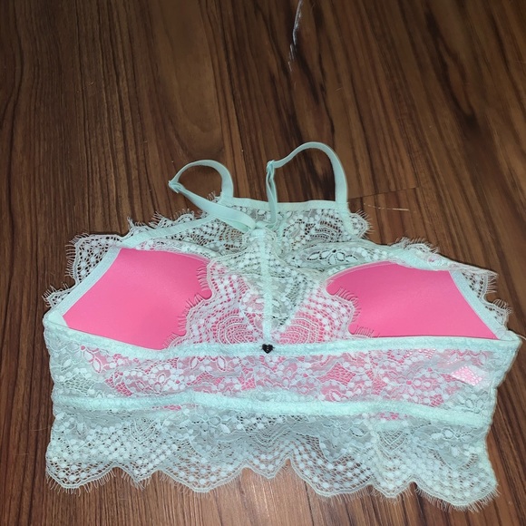 Mint green push up high neck bra - Picture 3 of 5
